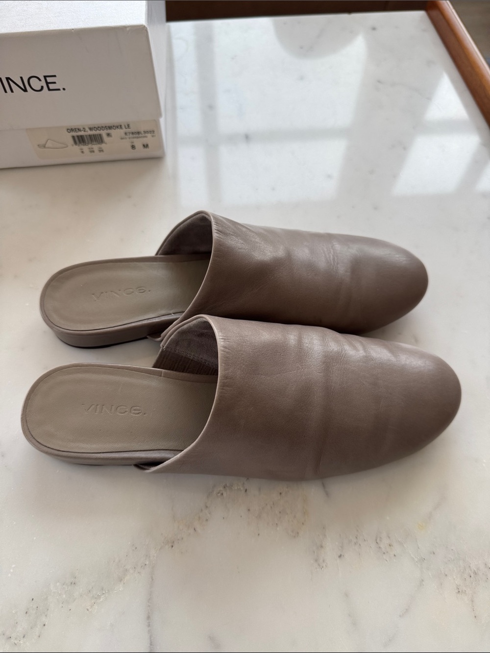Vince Oren Leather Slip On Flats